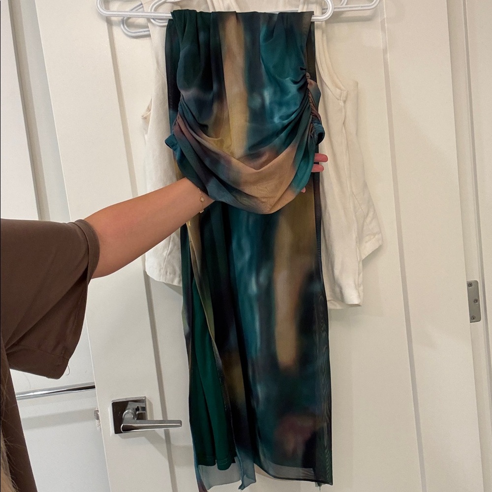 Multicolor Draped Dress